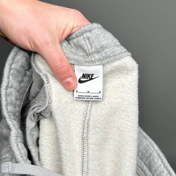 Nike Sweatpants Grey Cotton Joggers White Swoosh - Picture 4 of 4